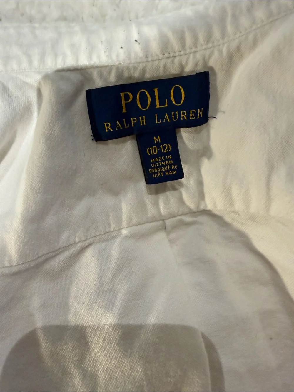 Polo by Ralph Lauren White Button-Down Shirt with Embroidered Pony